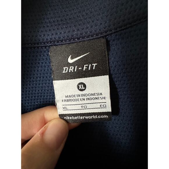 Nike Men's Navy Blue Full Zip Dri-Fit Jacket Zip Pockets Size XL Athletic - Picture 2 of 10